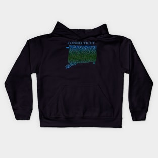 Connecticut State Outline Maze & Labyrinth Kids Hoodie